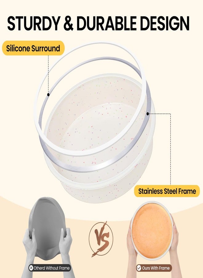 Vinino 3 Pack Round Cake Pan Set (6''/8''/10'') with Metal Reinforced Frame, Circle Cake Pan for Baking Nonstick Silicone Springform Pan for Baking Suitable for Making Layers, Cheese & Chocolate Cakes - Image 2